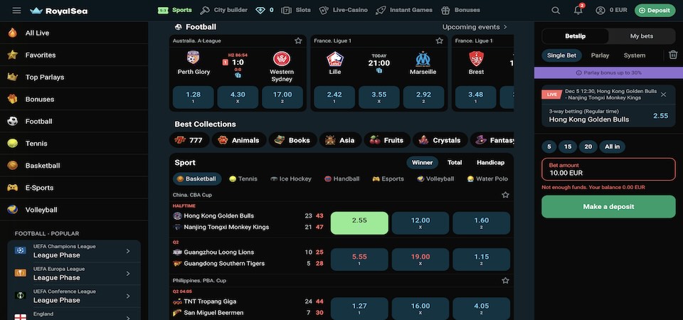 RoyalSea interface